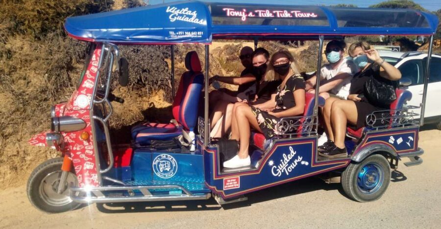 Albufeira: Benagil Caves & Senhora da Rocha Tour by Tuk Tuk - Carvoeiro coastline: cliffs, coves, and viewpoint “frame shots”
