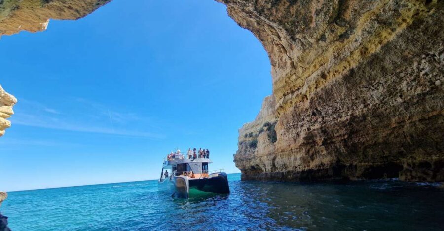 Albufeira: Coastline and Benagil Caves Tour by Catamaran - Key highlights you’ll feel fast