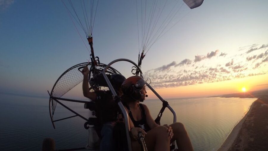 Albufeira: Sunset Paragliding Flight - Sunset Over Albufeira: The Calm Moment Before the Fun Turns Up