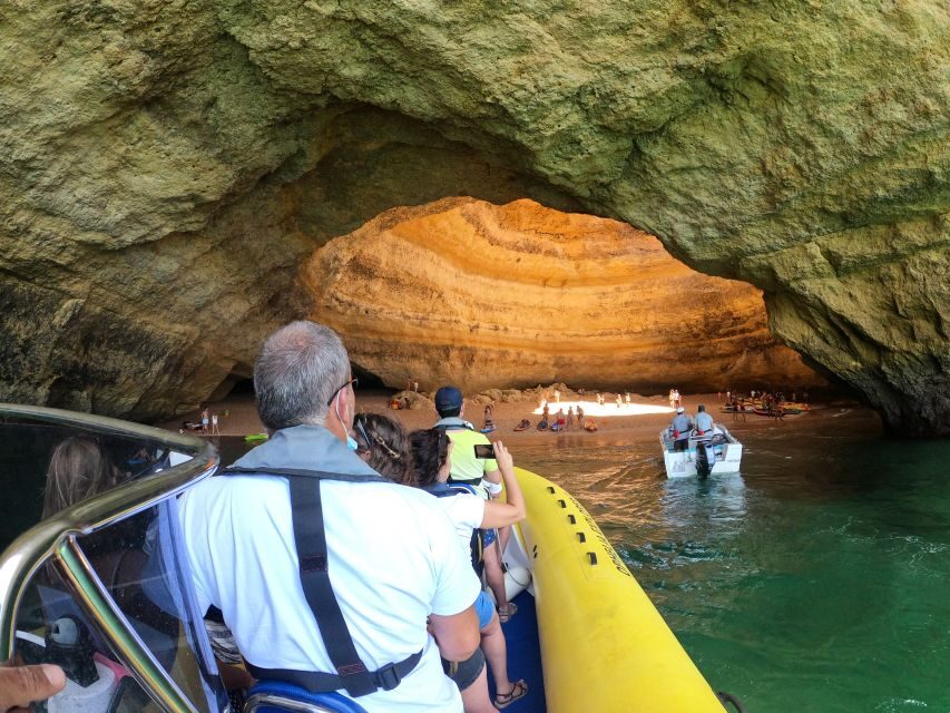 Algarve: Carvoerio and Benagil Walking Tour and Cruise - Inside the Benagil Grottoes: Sea and Wind Sculpting in Real Time