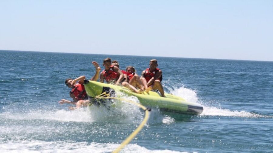 Armação de Pêra: Banana Boat Inflatable Ride - The 10-Minute Banana Boat Ride: What You’re Actually Doing