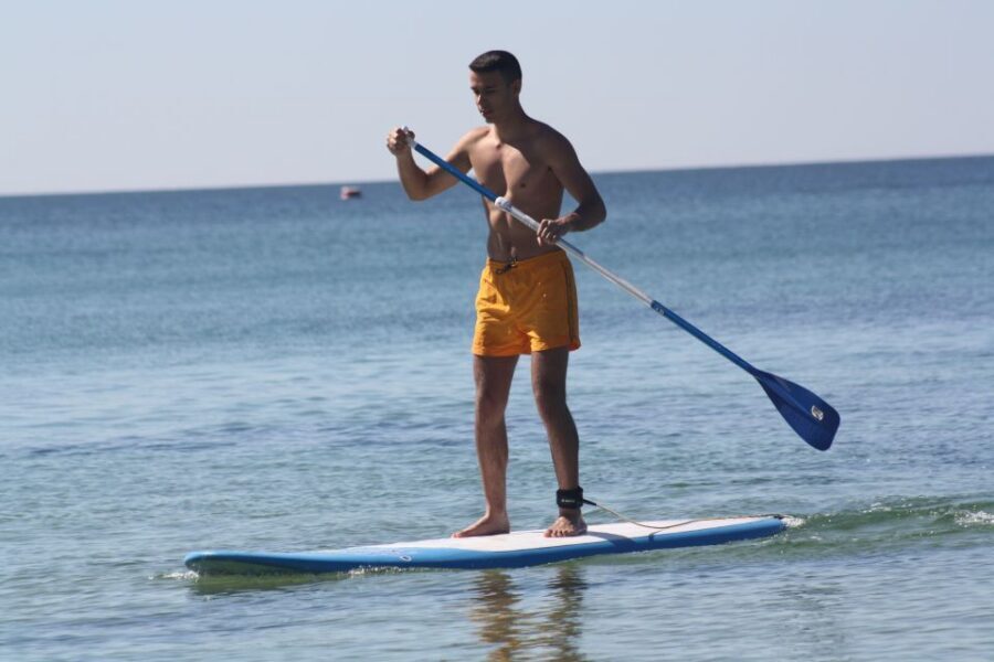 Armação de Pêra: Stand Up Paddle Hire - The Views: Clear Water, Caves, and Limestone Framing