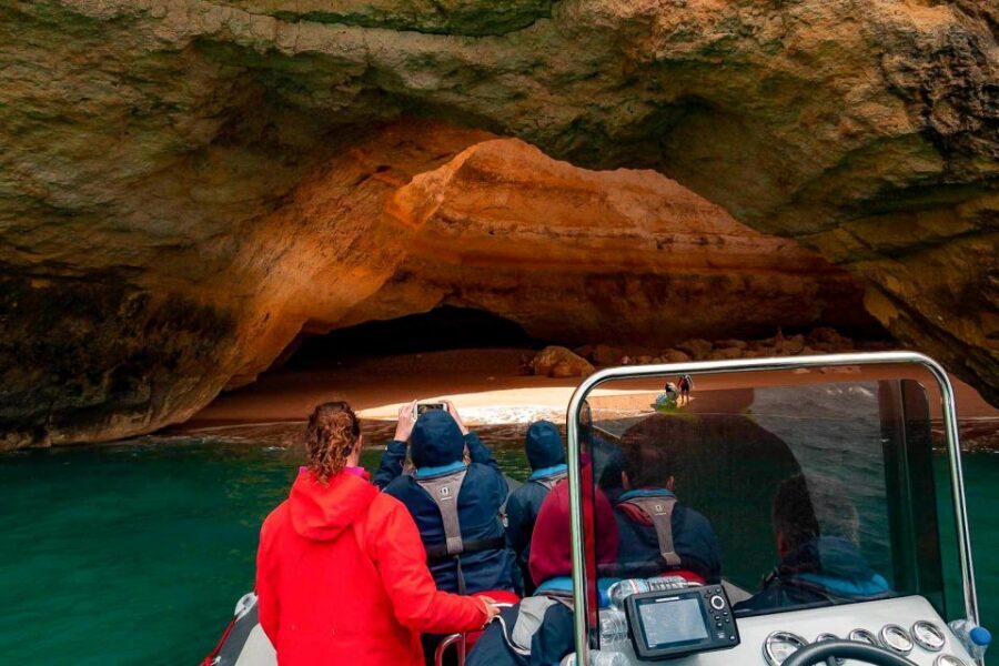 From Albufeira: Benagil Caves Excursion by Boat Private - The swim stop in clear water: short, simple, refreshing